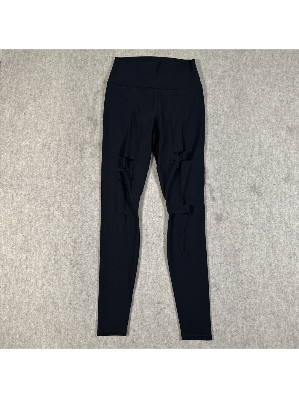Alo Womens High Waisted Slit Leggings Medium Black